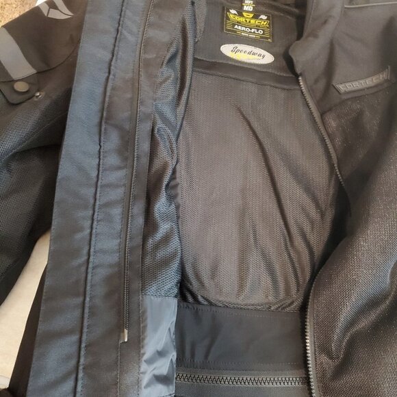 CORTECH Aero-Flo Motorcycle Jacket‎ Mens Medium Street Riding Padded Black - Picture 11 of 16